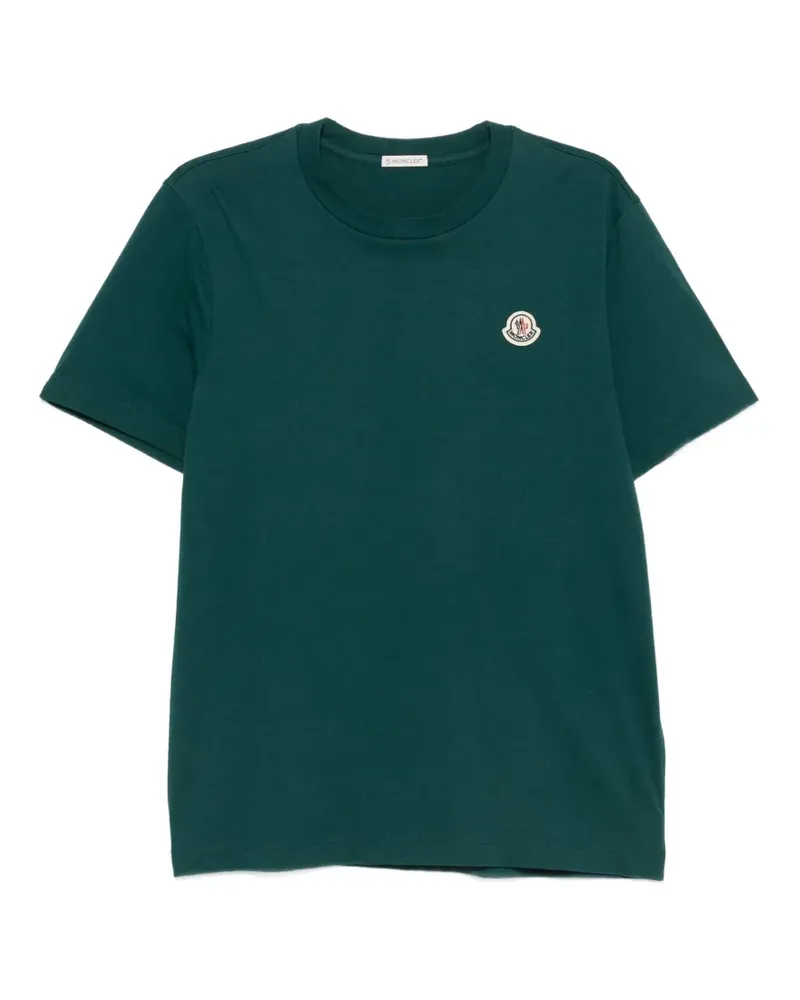 Moncler T-Shirt mit Logo - Grün Grün