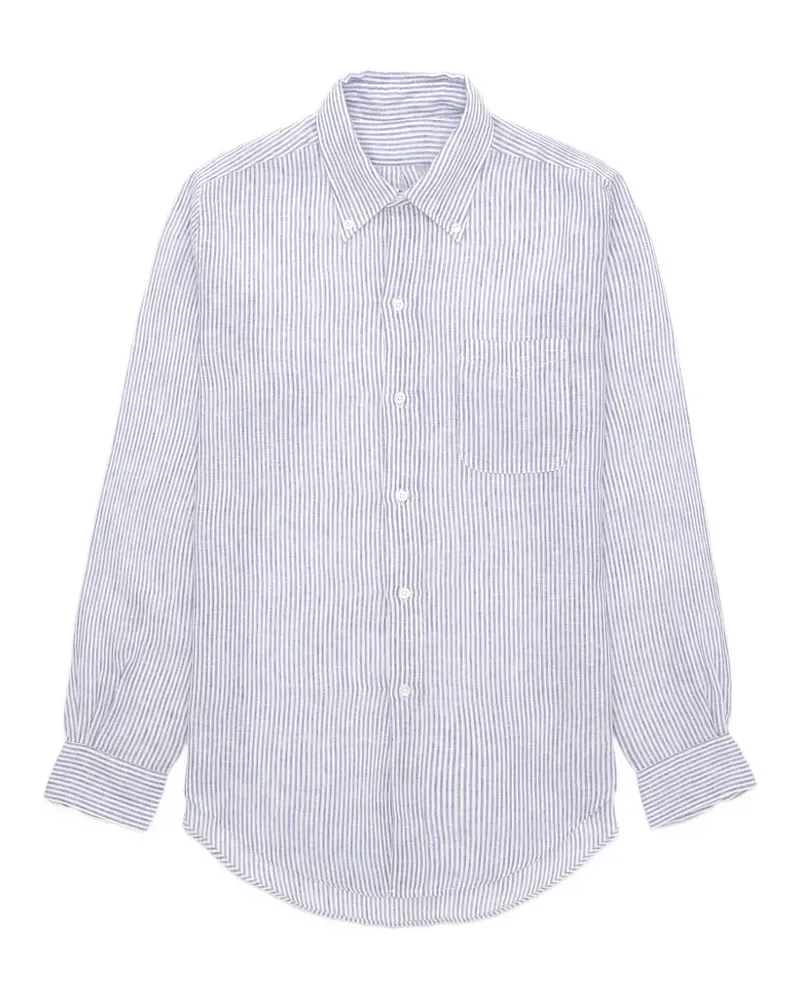 Fortela King striped chest-pocket shirt - Weiß Weiß