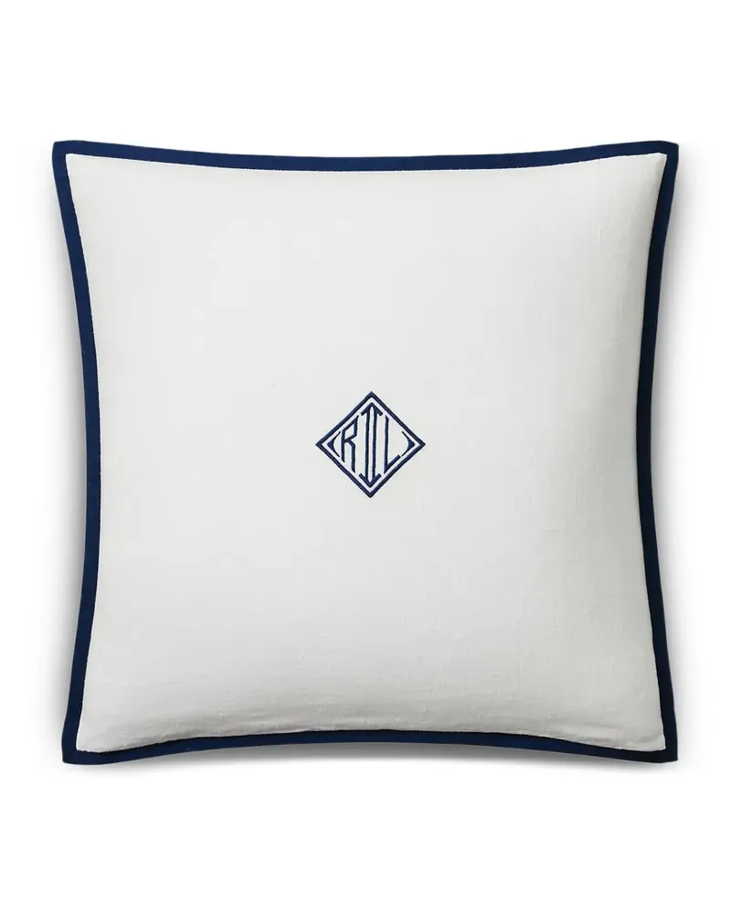 Ralph Lauren Home Bryer Kissen mit Logo - Weiß Weiß