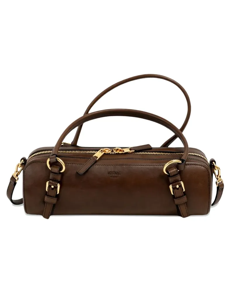 Moschino Schultertasche mit verstellbarem und abnehmbarem Riemen - Braun Braun