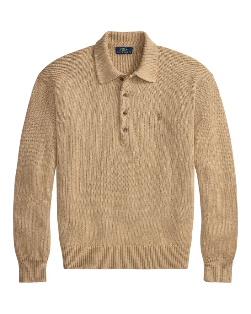 Ralph Lauren Pullover mit Poloshirtkragen - Braun Braun