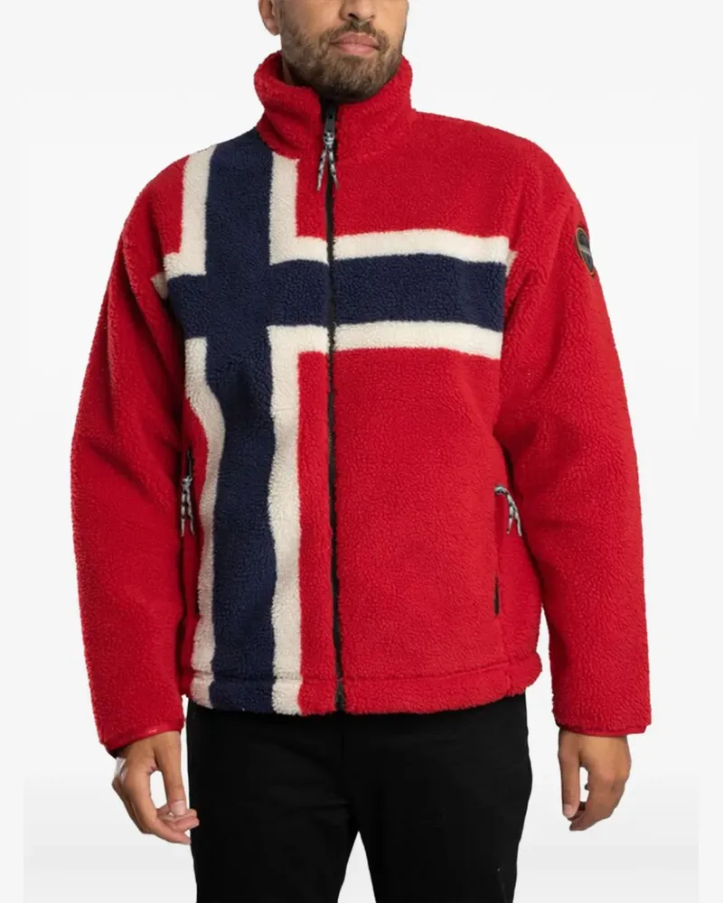 Napapijri T-Fiemme zip-up cardigan - Rot Rot