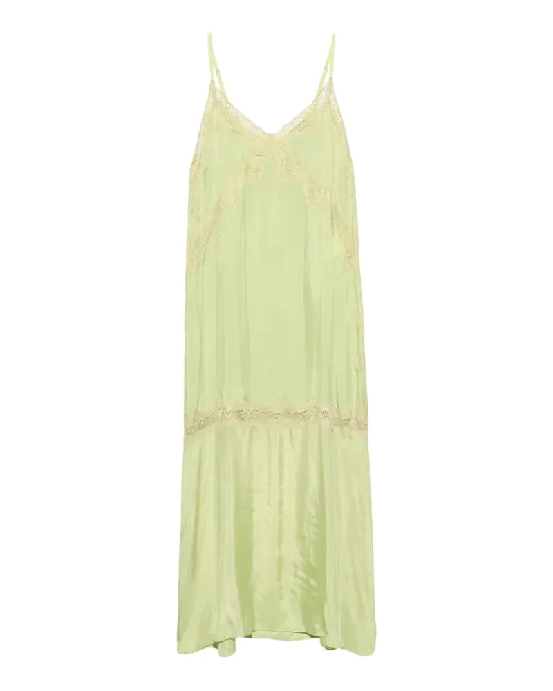 BIMBA Y LOLA Camisole-Kleid mit Spitzenborten - Grün Grün