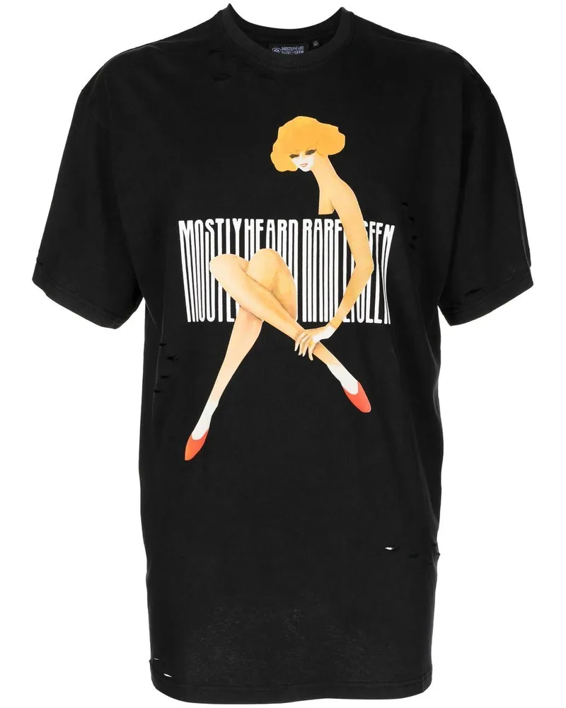 Mostly Heard Rarely Seen T-Shirt mit Barcode-Print - Schwarz Schwarz