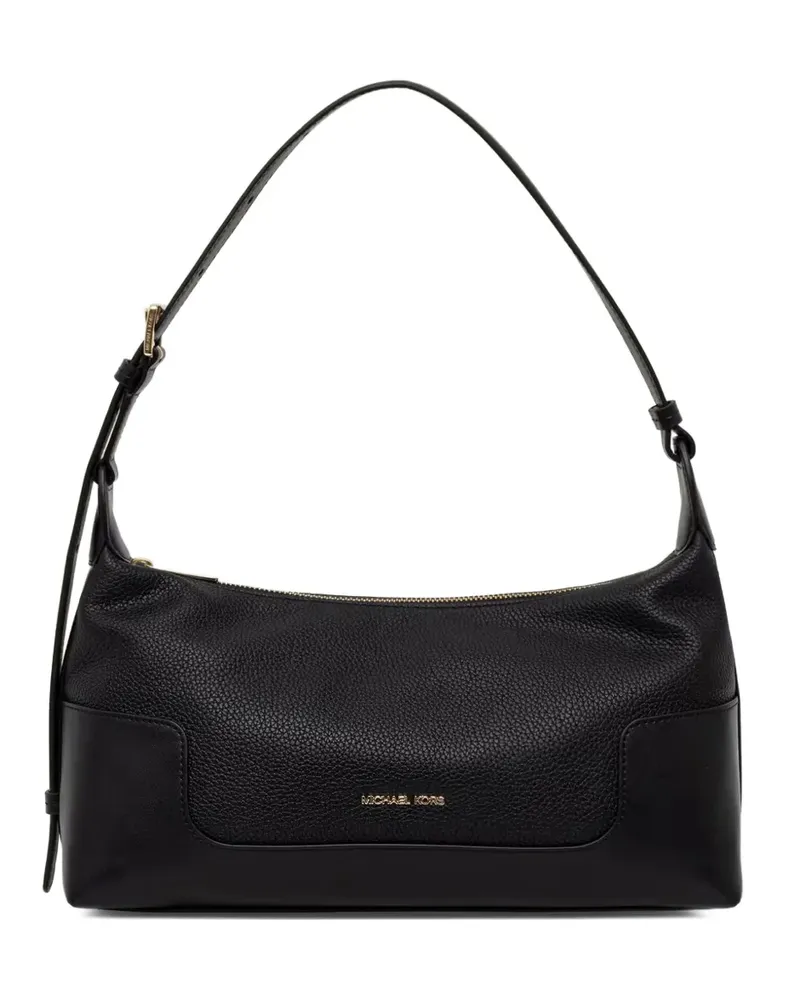 Michael Kors Mittelgroße strukturierte Teddi Schultertasche - Schwarz Schwarz