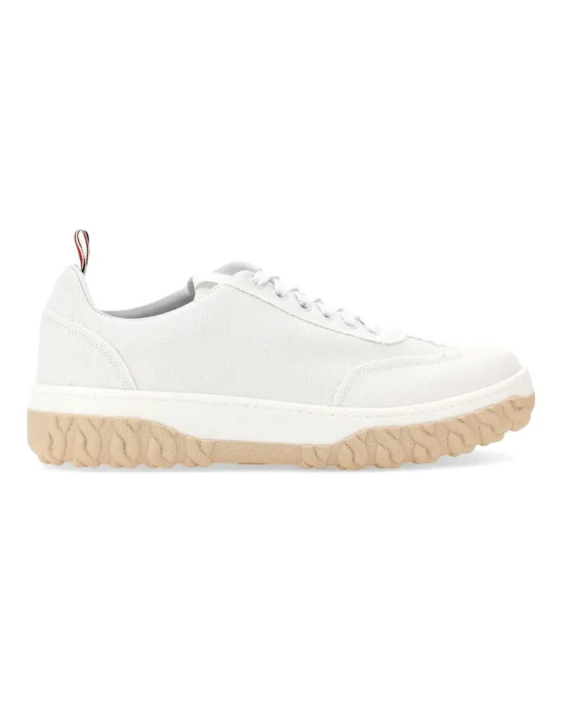 Thom Browne lace-up canvas sneakers - Weiß Weiß