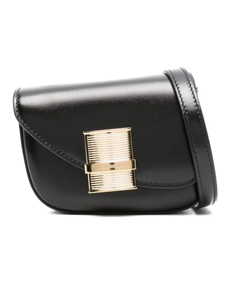 Ferragamo Mini-Tasche mit Logo-Schild - Schwarz Schwarz