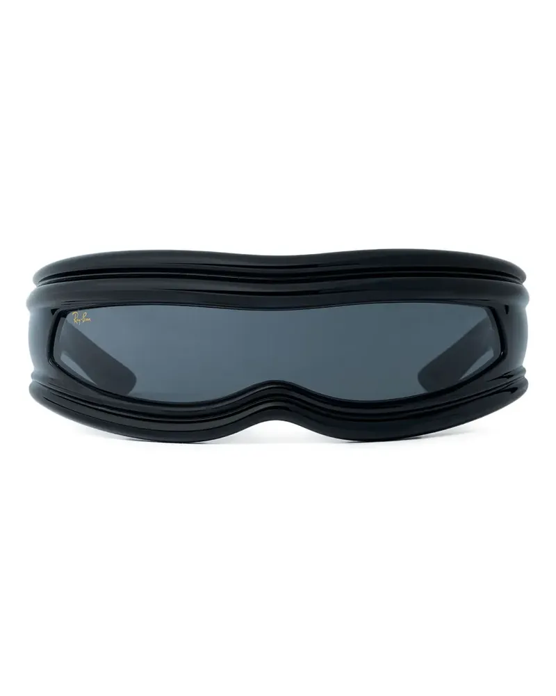 Ray Ban shield-frame sunglasses - Schwarz Schwarz
