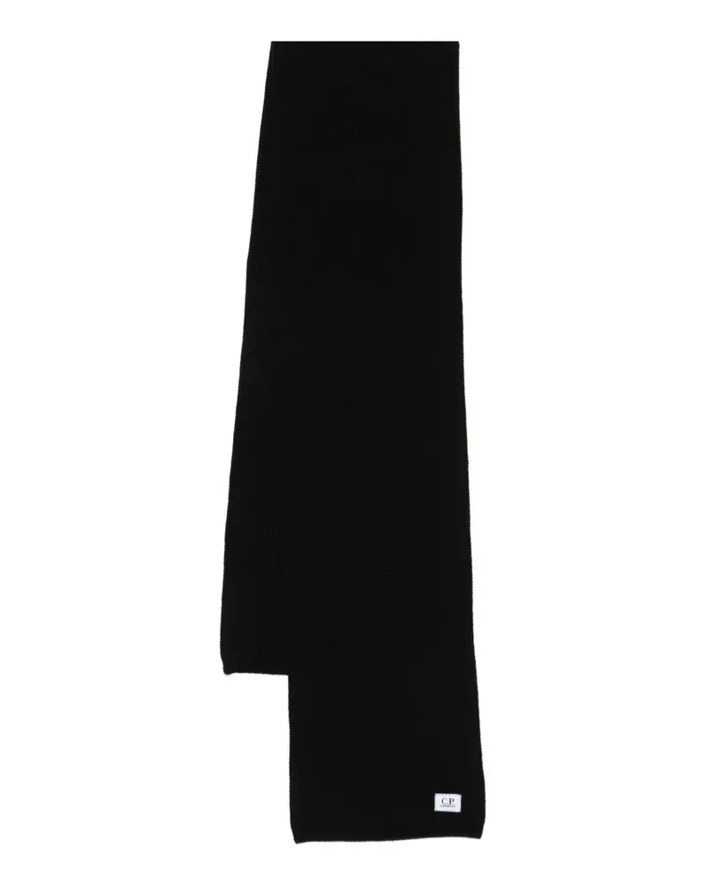 C.P. Company logo-appliqué scarf - Schwarz Schwarz