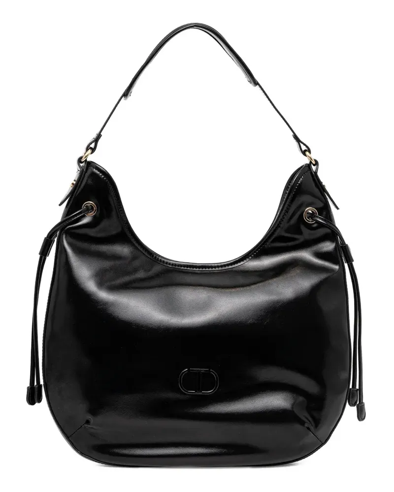Twin-Set logo-plaque tote bag - Schwarz Schwarz