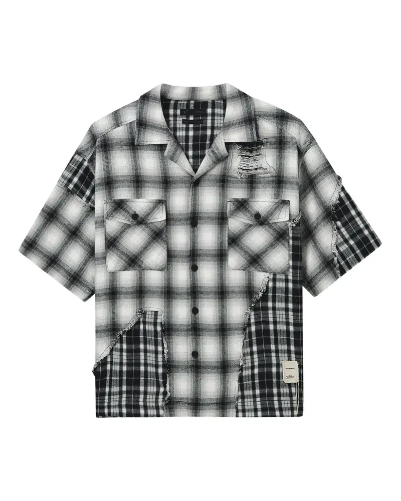 FIVE CM Hemd mit kariertem Patch - Schwarz Schwarz