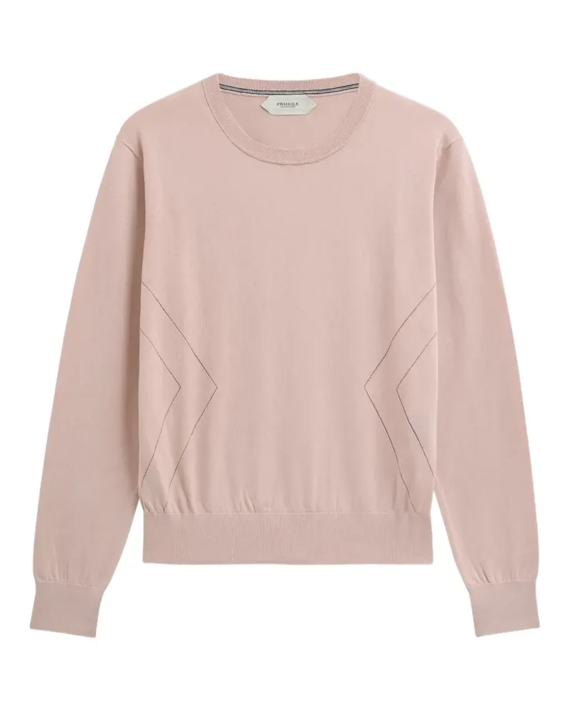Pringle of Scotland Pullover in Pointelle-Strick mit V-Ausschnitt - Rosa Rosa