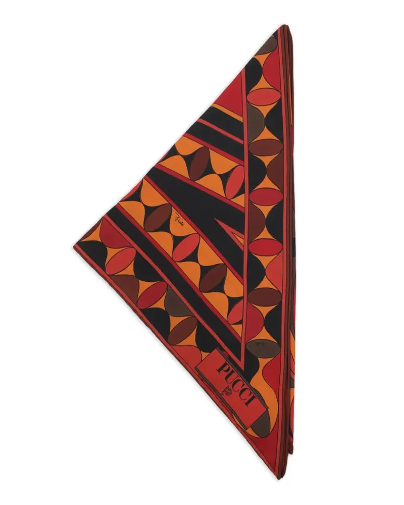 Emilio Pucci geometric-print silk scarf - Rot Rot