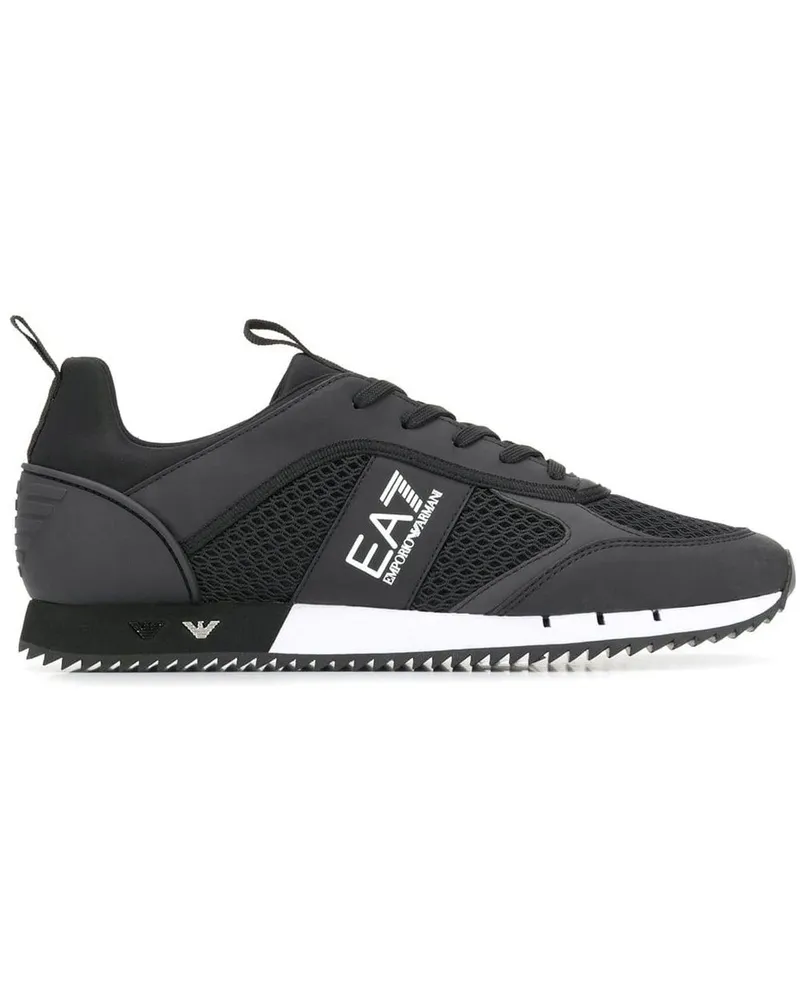 EA7 Sneakers mit Logo - Schwarz Schwarz