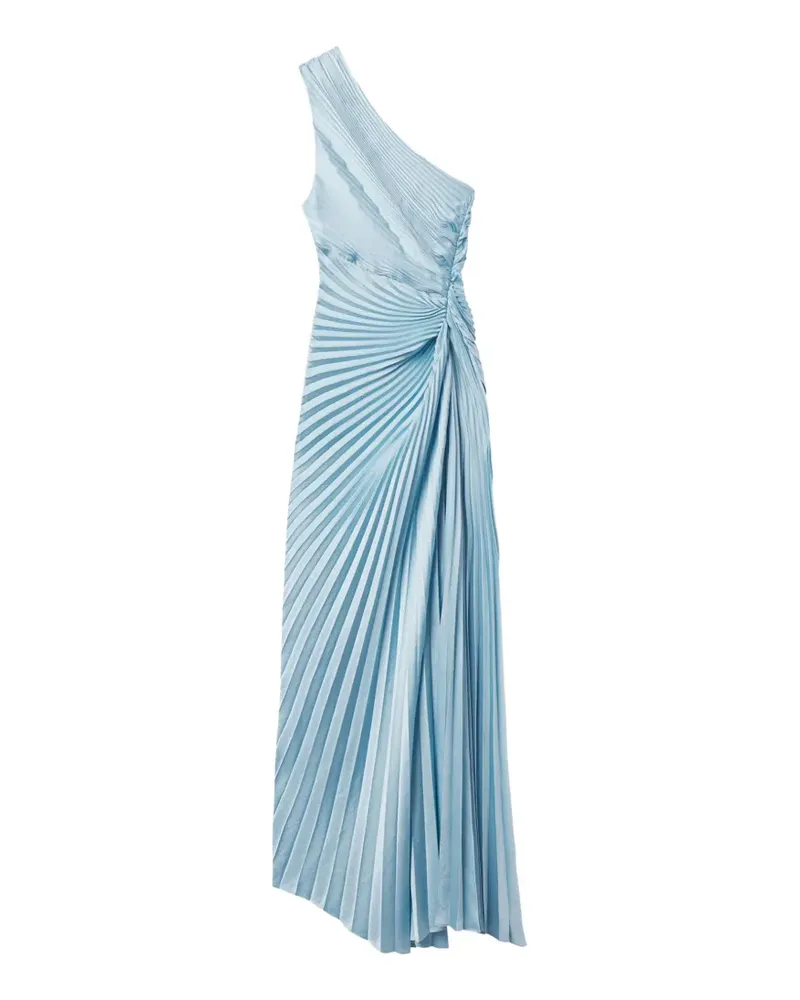 A.L.C. Lara one-shoulder pleated dress - Blau Blau