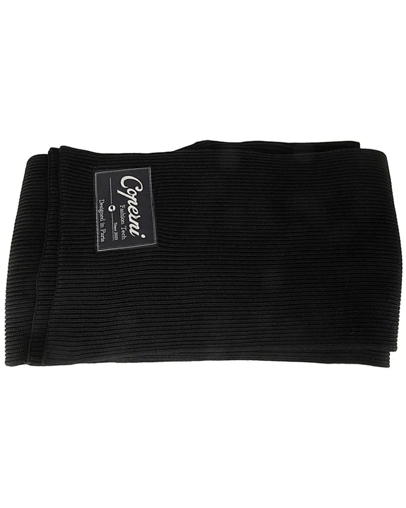 COPERNI Gerippter Schal mit Logo - Schwarz Schwarz