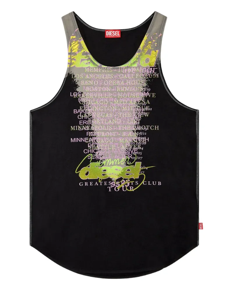 Diesel Remaster Capsule T-Shan Tanktop - Schwarz Schwarz