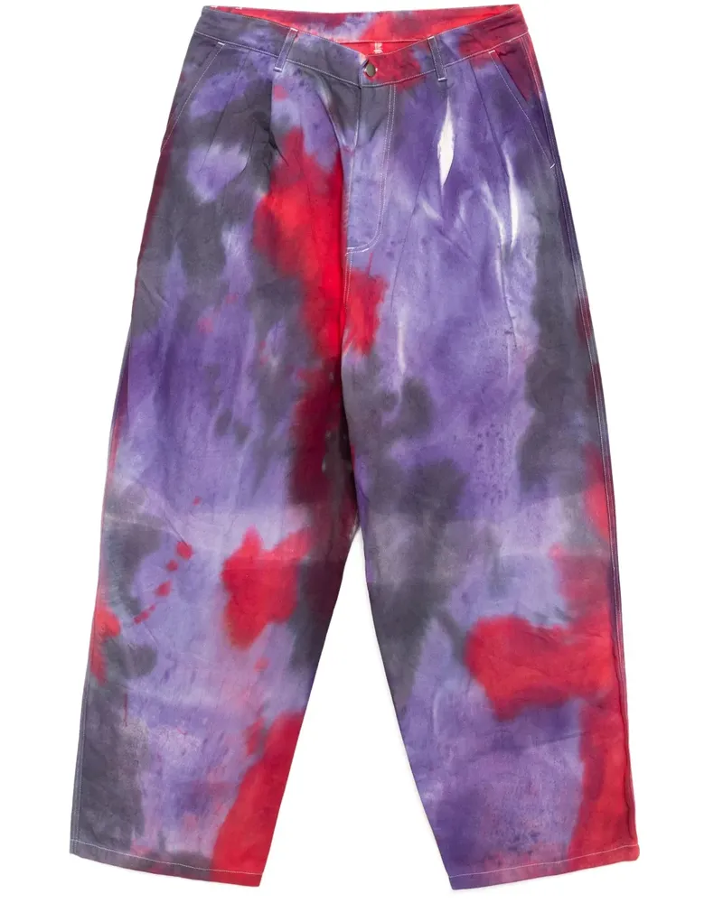 Stain Shade Hose mit Batikmuster - Violett Violett