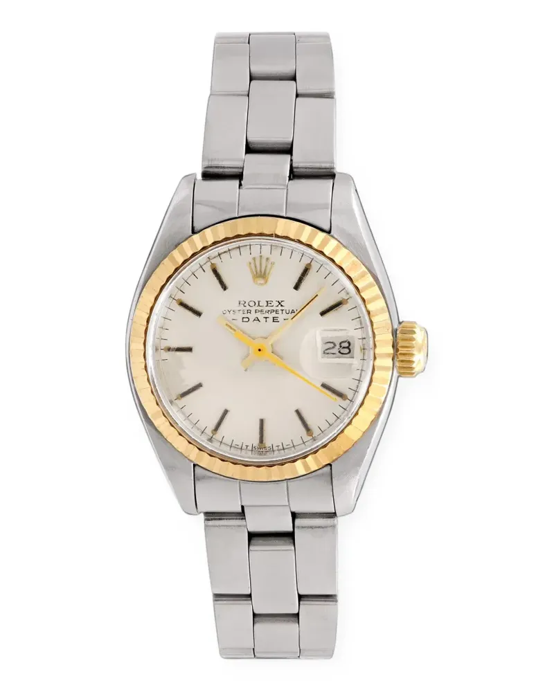 Rolex 1973 Oyster Perpetual Date Armbanduhr 26mm - Weiß Weiß