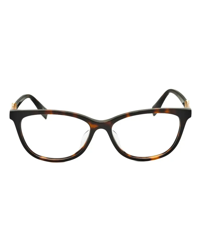 Trussardi tortoiseshell-effect cat-eye glasses - Braun Braun