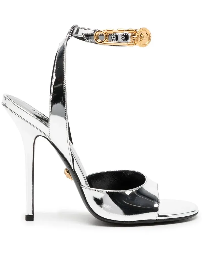 Versace Metallische Sandalen 110mm - Silber Silber
