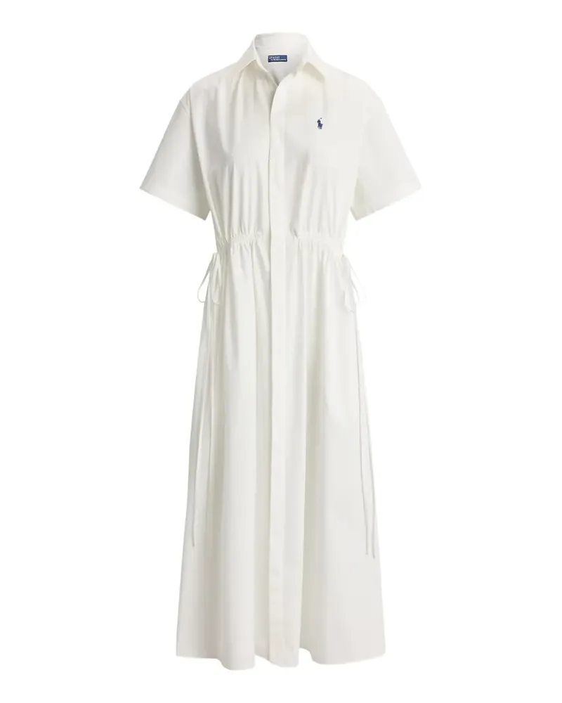 Ralph Lauren Midikleid mit Kordelzug - Weiß Weiß