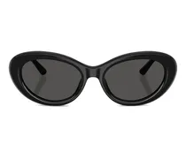 Sonnenbrille mit ovalem Gestell - Schwarz