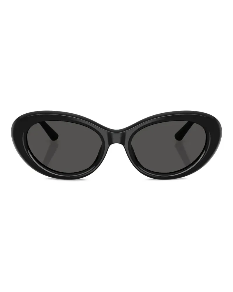 Dolce & Gabbana Sonnenbrille mit ovalem Gestell - Schwarz Schwarz
