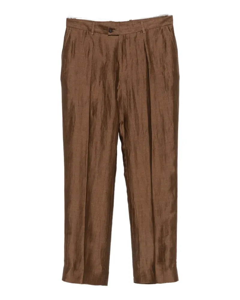 John Varvatos pressed-crease trousers - Braun Braun
