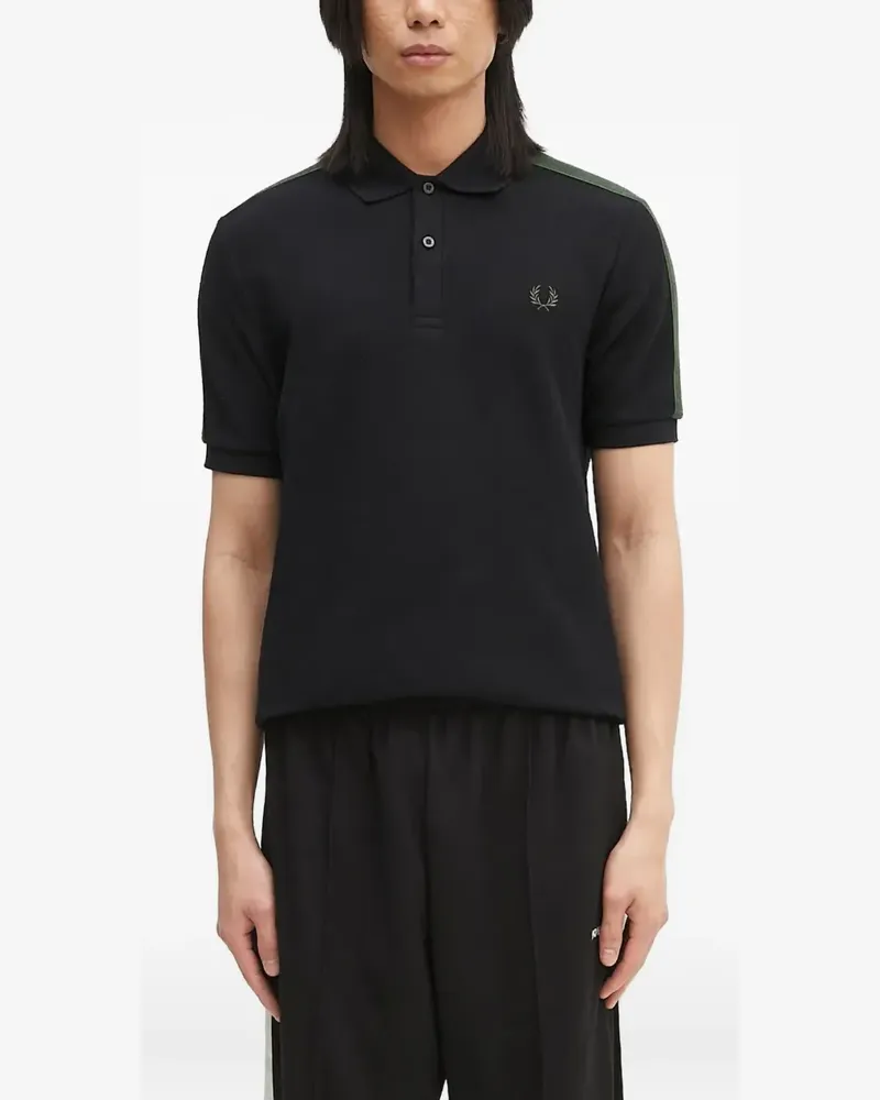 Fred Perry Poloshirt mit Logo-Stickerei - Schwarz Schwarz