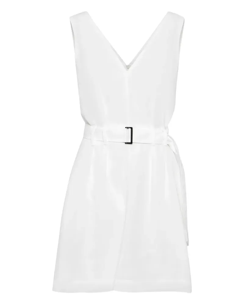 Brunello Cucinelli Ärmelloses Kleid mit Gürtel - Weiß Weiß