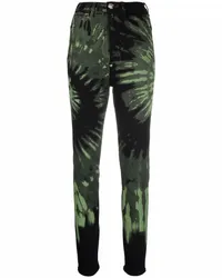 Philipp Plein Skinny-Jeans mit Batikmuster Grün