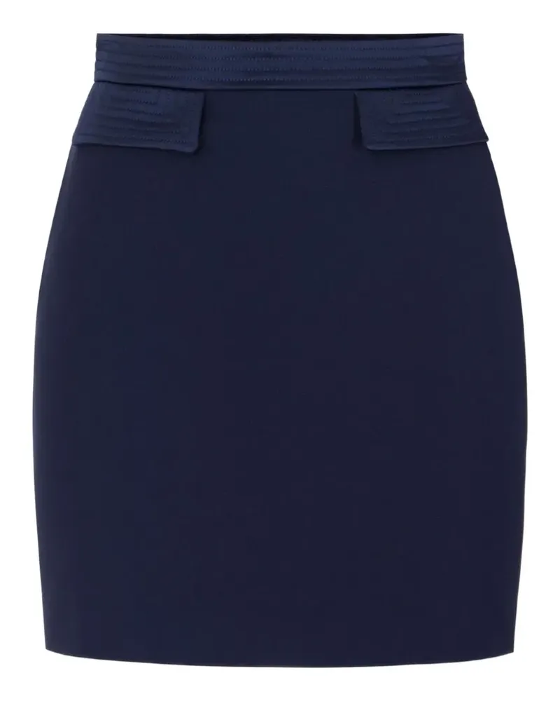 Elisabetta Franchi Minirock aus doppellagigem Stretch-Krepp und Satin - Blau Blau