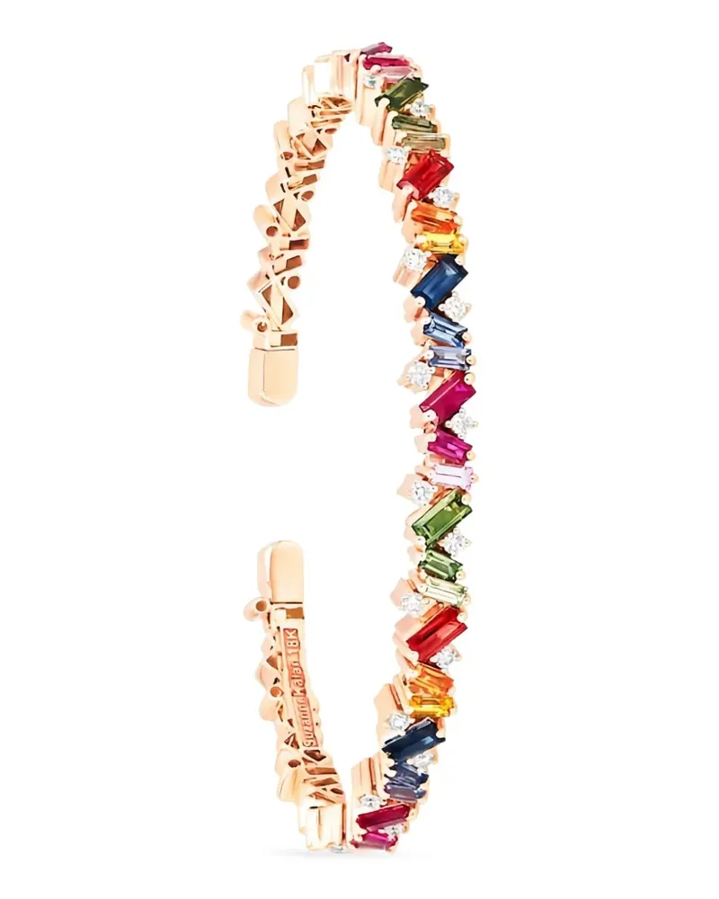 Suzanne Kalan 18kt Rotgoldarmband mit Diamant und Saphir - Rosa Rosa
