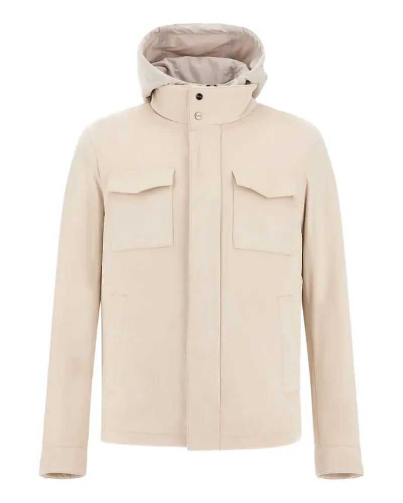 Herno Kapuzenjacke in Wildlederoptik - Nude Nude