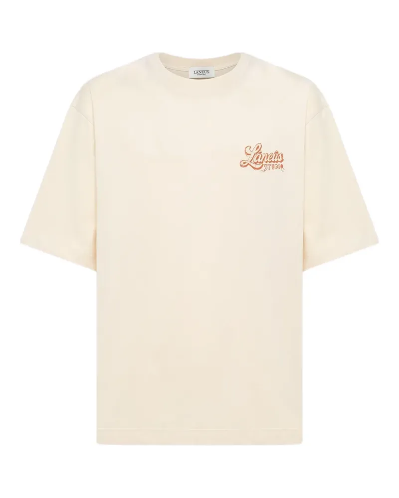 Laneus graphic-print T-shirt - Nude Nude