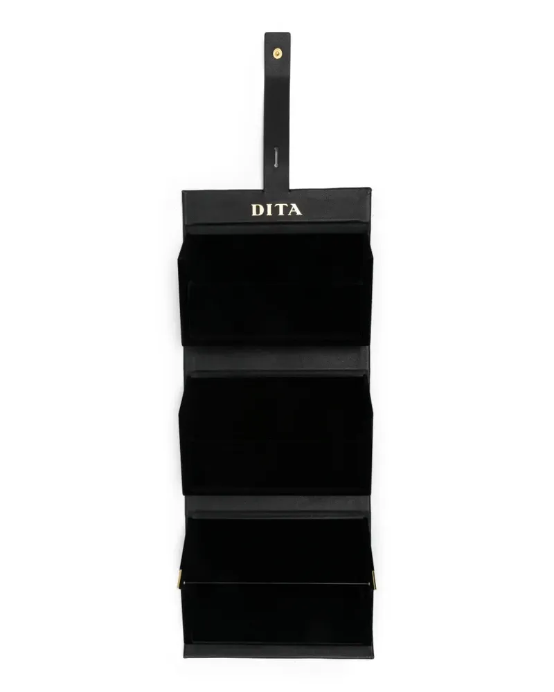 DITA Reisetasche aus Leder mit Triangel-Form - Schwarz Schwarz