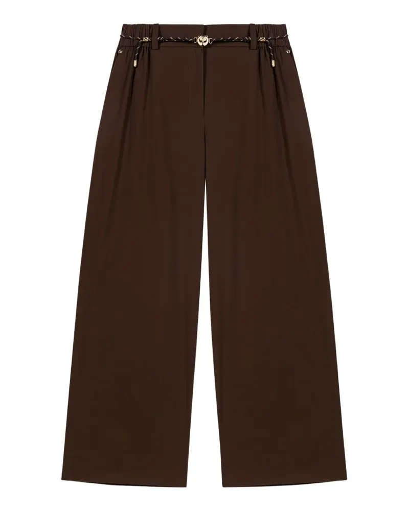 Maje belted wide trousers - Braun Braun