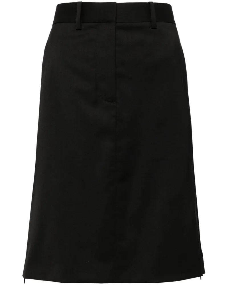 Helmut Lang Gerader Rock - Schwarz Schwarz