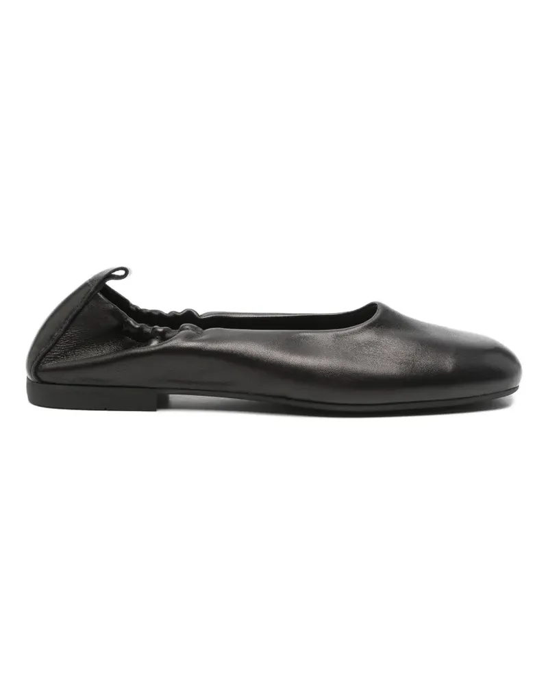 Copenhagen gathered-ankle ballet flats - Schwarz Schwarz