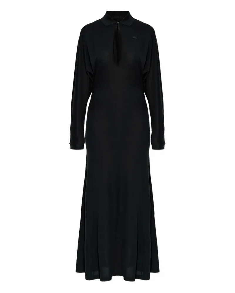 Lacoste long-sleeved maxi dress - Schwarz Schwarz