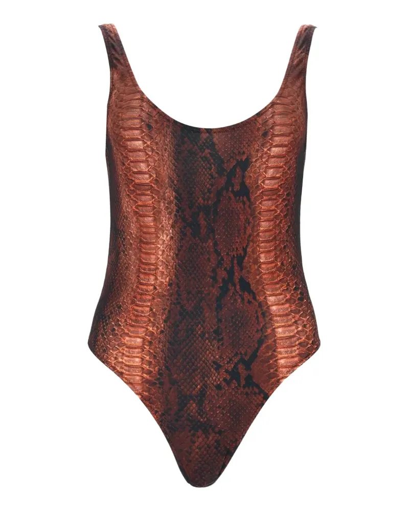 Jean Paul Gaultier Badeanzug mit Print - Braun Braun