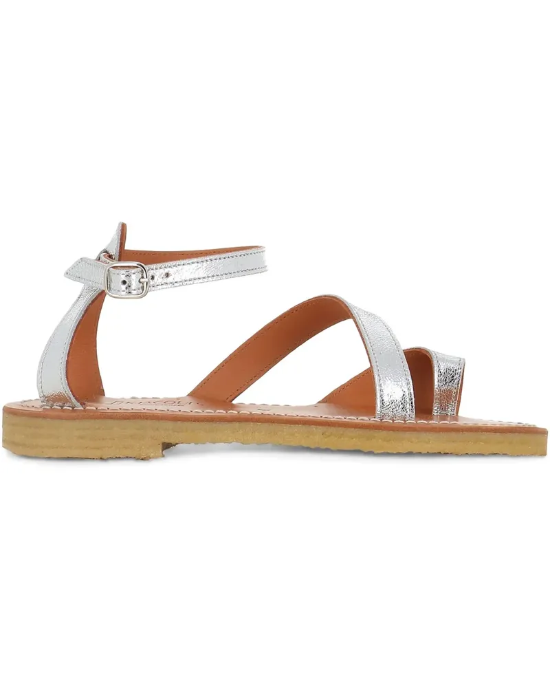 K.Jacques  Riemchensandalen im Metallic-Look - Silber Silber