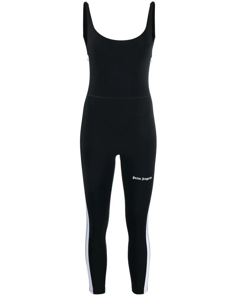 Palm Angels Jumpsuit mit Logo-Print - Schwarz Schwarz