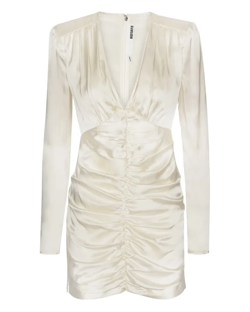 ROTATE Birger Christensen Minikleid mit Raffungen - Nude Nude