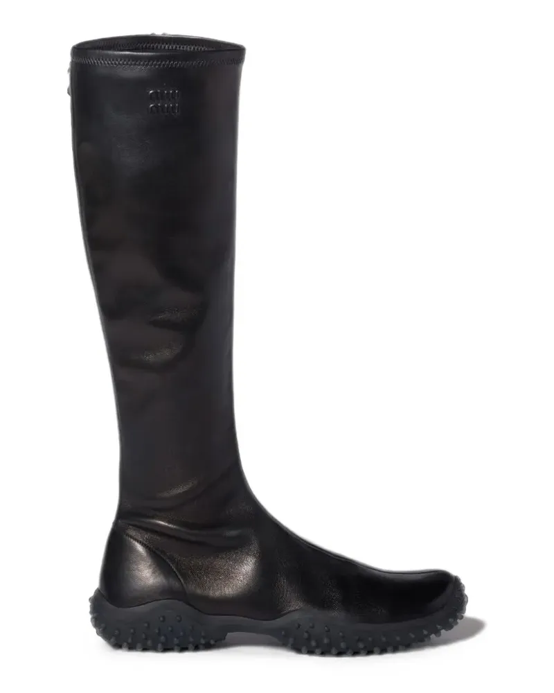 Miu Miu Stiefel aus Nappaleder - Schwarz Schwarz