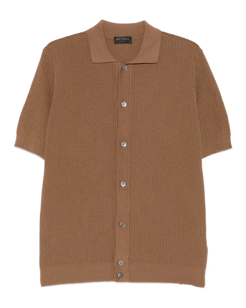 Dell'oglio crochet-knit shirt - Braun Braun