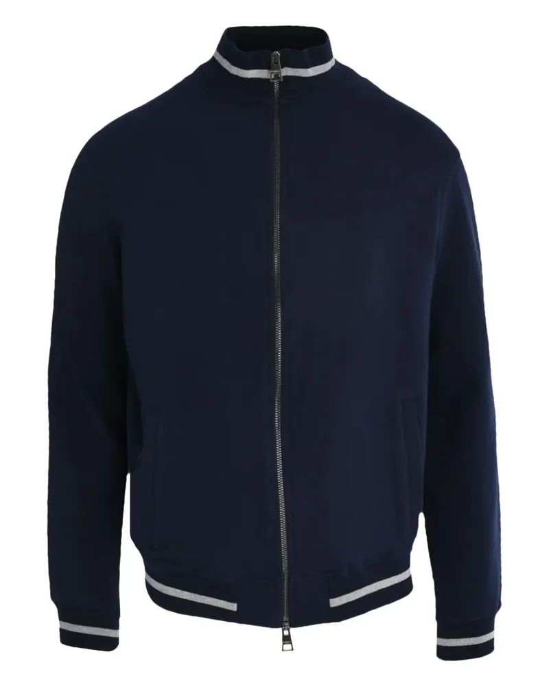 Luigi Borrelli Bomberjacke mit Reißverschluss - Blau Blau