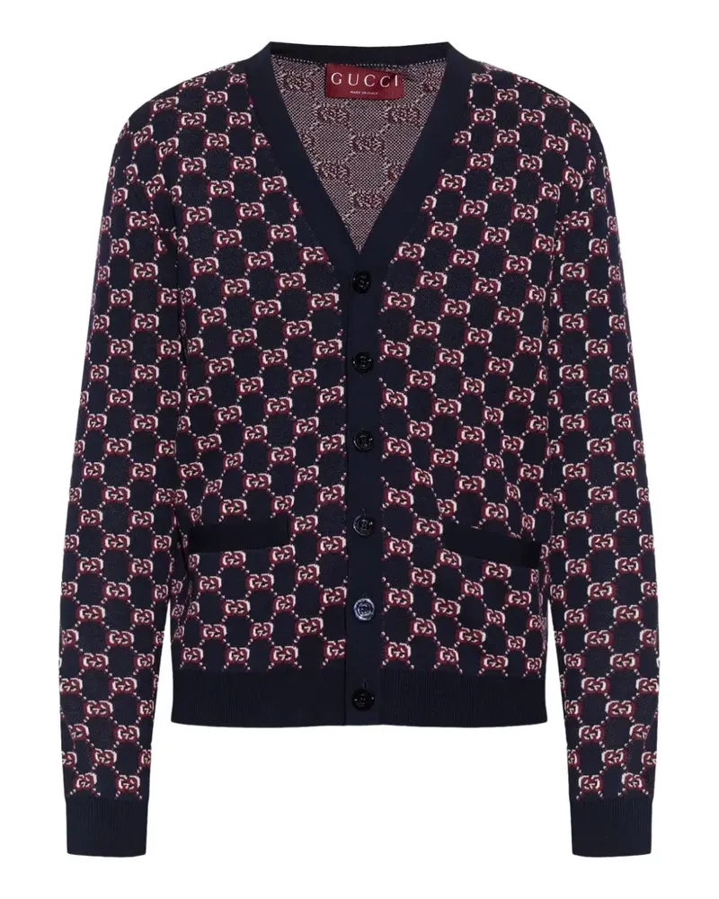 Gucci Cardigan mit GG Shadow-Monogramm - Schwarz Schwarz