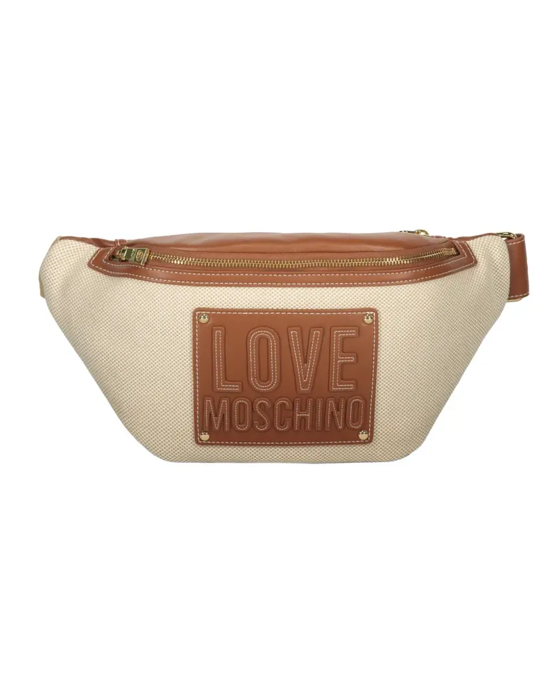 Moschino logo-appliqué belt bag - Nude Nude